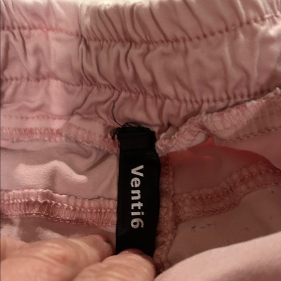 Venti6 NWOT Pink Stretchy Freyed Hem Joggers. Drawstring Waist . Soft Size S - Picture 4 of 10